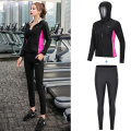 Women Sweat Sauna Suit for Weight Loss Workout Slimming Exercise Fitness Gym Hoodie Jacket and Pants for Jogging Yoga