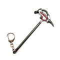 1PCS Metal Weapon Game Pickaxe Action Figure Toy Rocket M4 Launcher Anarchy Axe Reaper Pickaxe Keyring Keychain