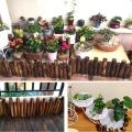 Anticorrosive Wood Small Bamboo Fence Hurdle Balcony Grow Flowers Garden Flower Pond Decorate Log Timber Pile Enclosure Fence