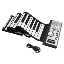 61 Keys Hand Roll Up Piano Keyboard Instrument Lightweight Portable Folding Electronic Organ Portable Music Element