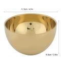 Bowls Kitchen Soup Noodle Rice Bowl 11.5cm Stainless Steel Thickened Double Layer Thermal Insulation Bowl Gold Fruit Plate