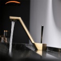 Basin Faucet Rose Gold Creative leader Faucet Bathroom Sink Faucet Single Handle Hole Deck Wash Hot and Cold Mixer Tap 1168