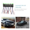 6 Set Auto Fused On/Off Relays DC12V 30A 4 Pin/6 Pin Electronic Relay Car Automotive Relay with Insurance Film