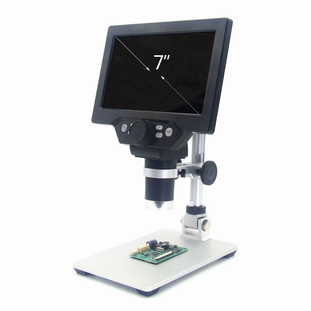 Mustool G1200 12MP 1-1200X Digital Microscope 7 Inch HD LCD Display 500X 1000X Microscopes Continuous Amplification Magnifier