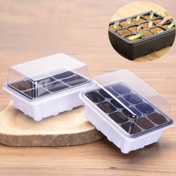 6/12 holes Planting Seed Tray Kit Plant Germination Box with Dome and Base Garden Grow Box Gardening storage organizers