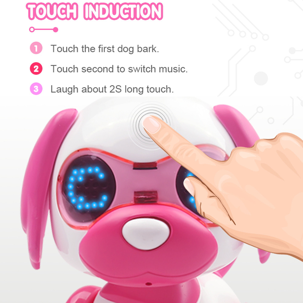 Electronic toys robot toy intelligent UInteractive Smart Puppy Robotic Dog LED Eyes Sound Recording Sing Sleep Cute lovely PH30