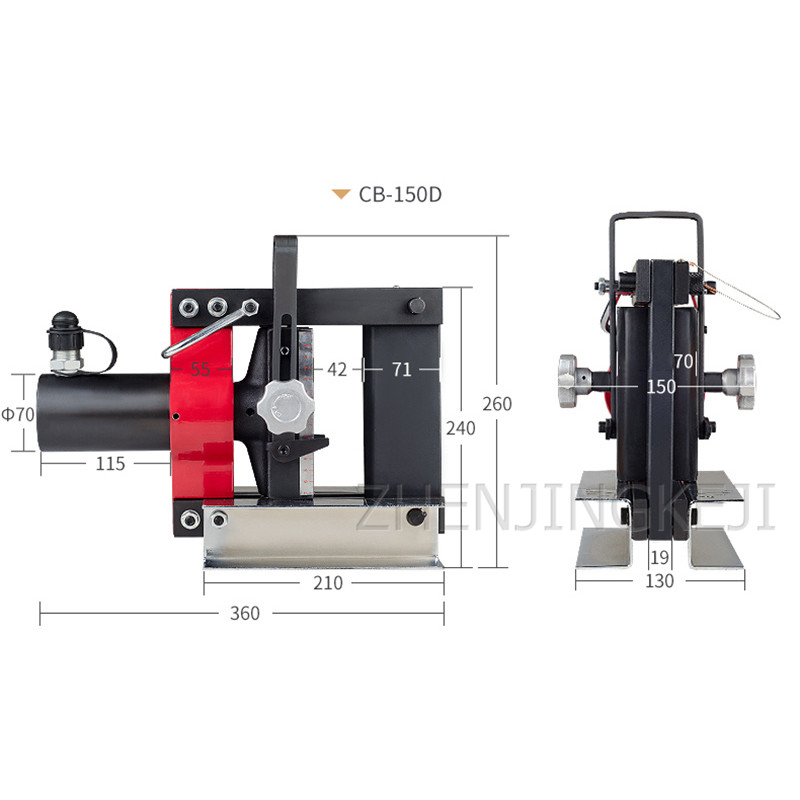 CB-150D Electric Small Bending Machine Hydraulic Bending Equipment Split Copper Row / Aluminum Row / Iron Plate Bending Tools