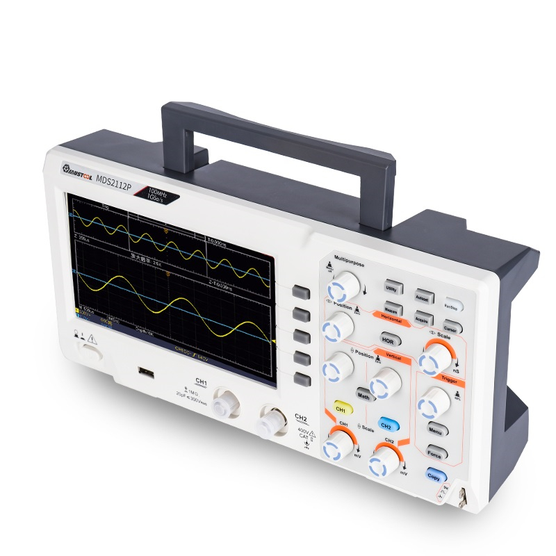 MUSTOOL MDS2112P Dual Channel Digital Storage Oscilloscope With 100MHz Bandwidth 1GS/s Sampling Rate 7 inch TFT Color Screen