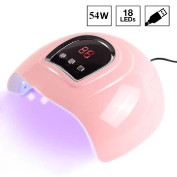 54W UV LED Lamp Nail Dryer Portable Nail Polish UV Gel Lamp for Nail Art Gel Polish 18 LEDs LCD Display Electric Nail UV Lamp