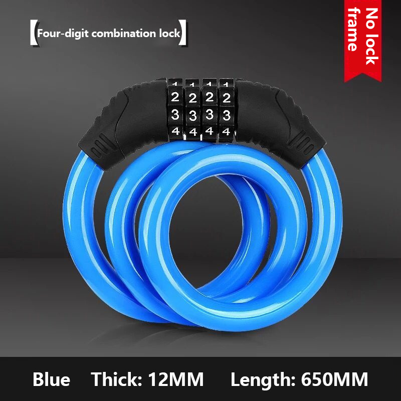 Bicycle Lock Combination Number Code Bike Bicycle Cycle Lock 12mm By 650mm Steel Cable Chain Bicycle Accessories
