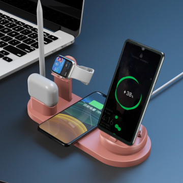 New Multifunction 7-IN-1 Separate Wireless Fast Charging Suitable For Airpods Earphone Watch Innovative Silicone Material Home