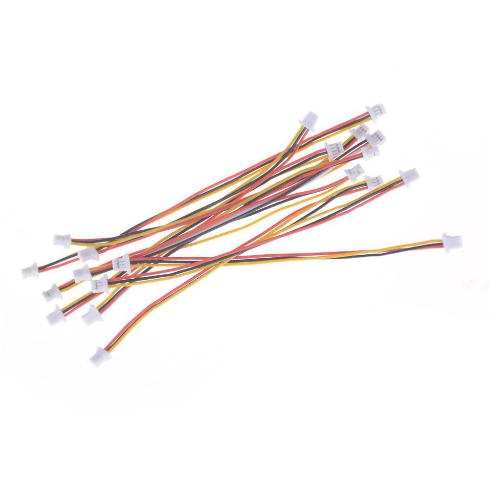 High Quality 10X Mini Micro SH 1.0mm 3-Pin JST Double Connector Plug Wires Cables 100MM