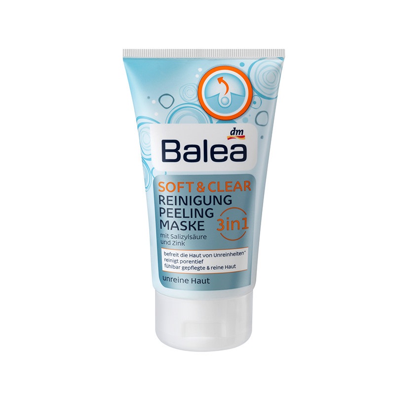 Germany Quality Balea Soft & Clear 3in1 Cleaning Peeling Mask Effectively Remove Impurities blackheads & excess sebum