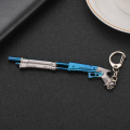 Hot Game Metal Little Gun Pickaxe PUBG Weapon Rifle Model AK Guns CS Keyring Key Gift Toys for Men Gifts Souvenirs