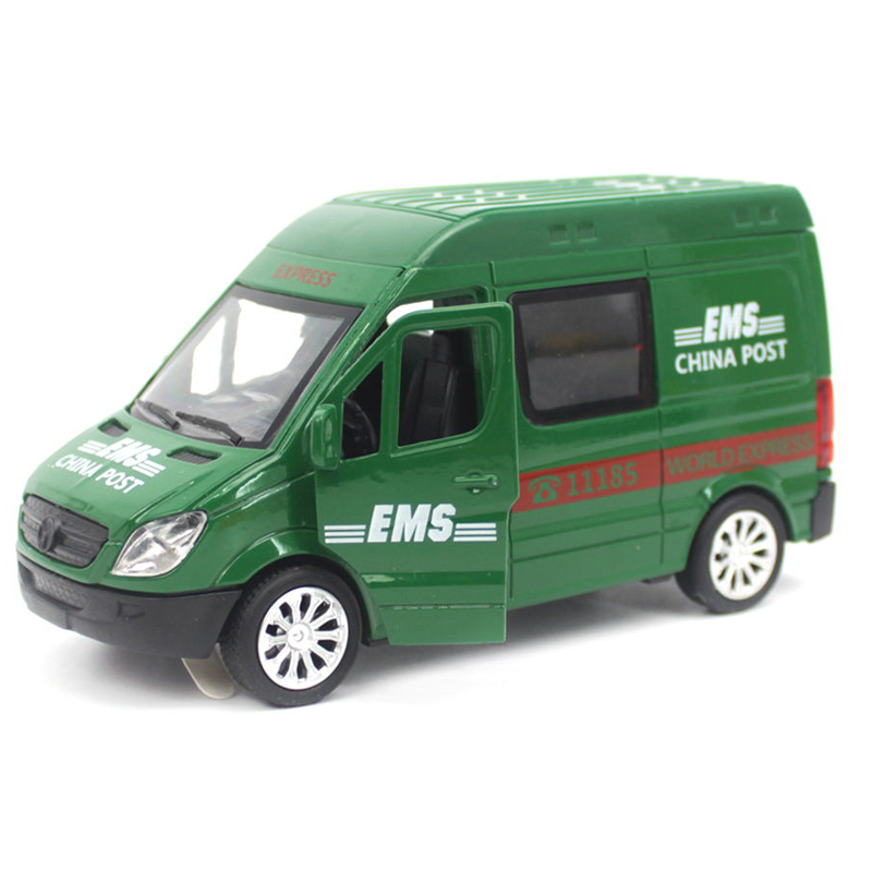 Metal Alloy Express Car Model Toy Pull Back 1:30 Diecast Benz DHL/SF/EMS Truck Toys High Simulation For Kids Hobby Collections