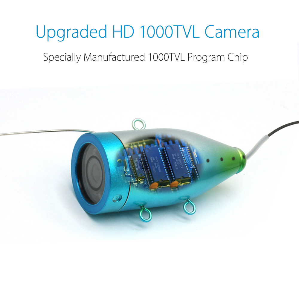 Eyoyo EF07PRO 7inch 1000TVL Fish Finder Underwater Fishing Camera DVR Infrared Lamp fischfinder 12PCS IR LED + 12PCS White LED