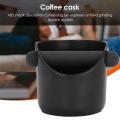 Coffee Grounds Recycling Box ABS Rubber Black Non-slip Deep Bowl Detachable Knock Bar Coffee Machine Powder Residue Bucket