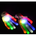 2pcs/1pairs Magic white glove Rainbow Flash Fingertip LED Gloves Unisex Light Up Glow Stick Gloves Mittens Hot