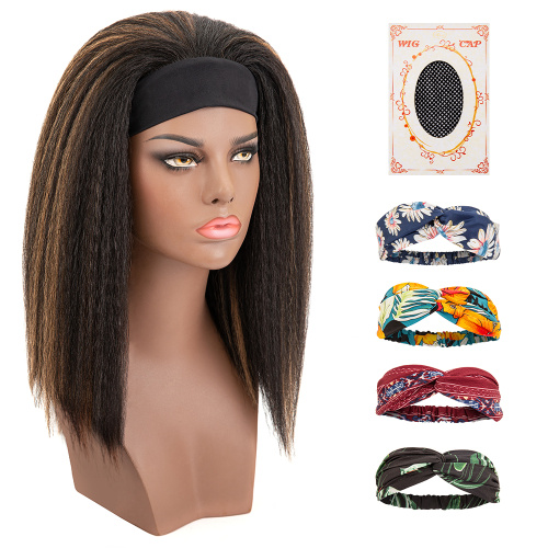 Kinky Curly Synthetic Non-Lace Wigs With Headbands Attached Supplier, Supply Various Kinky Curly Synthetic Non-Lace Wigs With Headbands Attached of High Quality