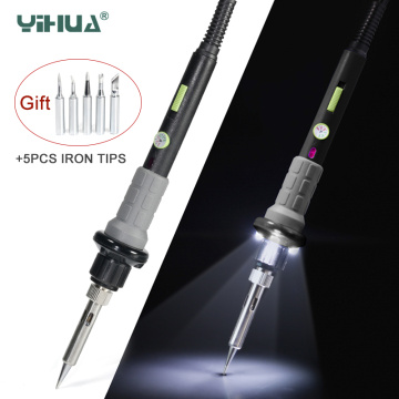 YIHUA 947V Soldering iron 60W LED lamp Soldering station Temperature Adjustable Gift Soldering Iron tips 5pcs Electric irons