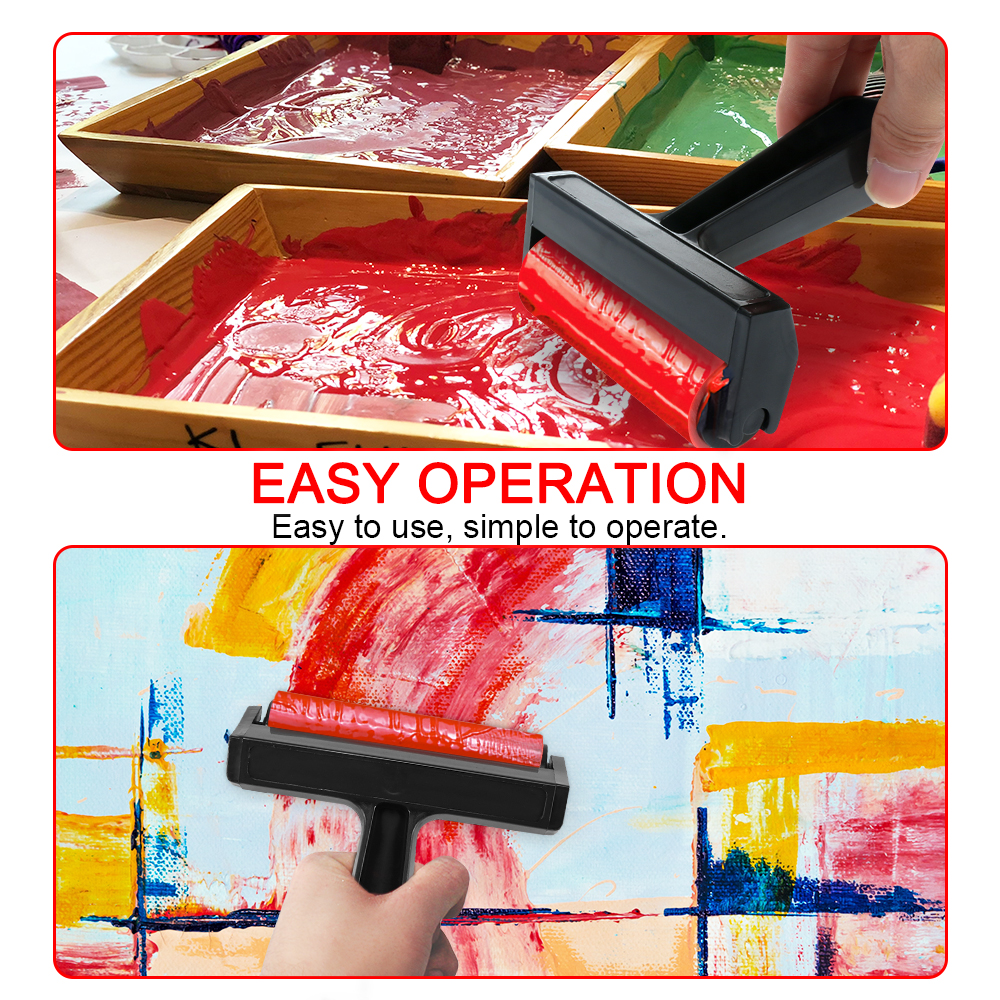 Paint Runner Roller Brush Handle Tool Flocked Edger Office Room Wall Painting Home Tool Roller Paint Brush Set