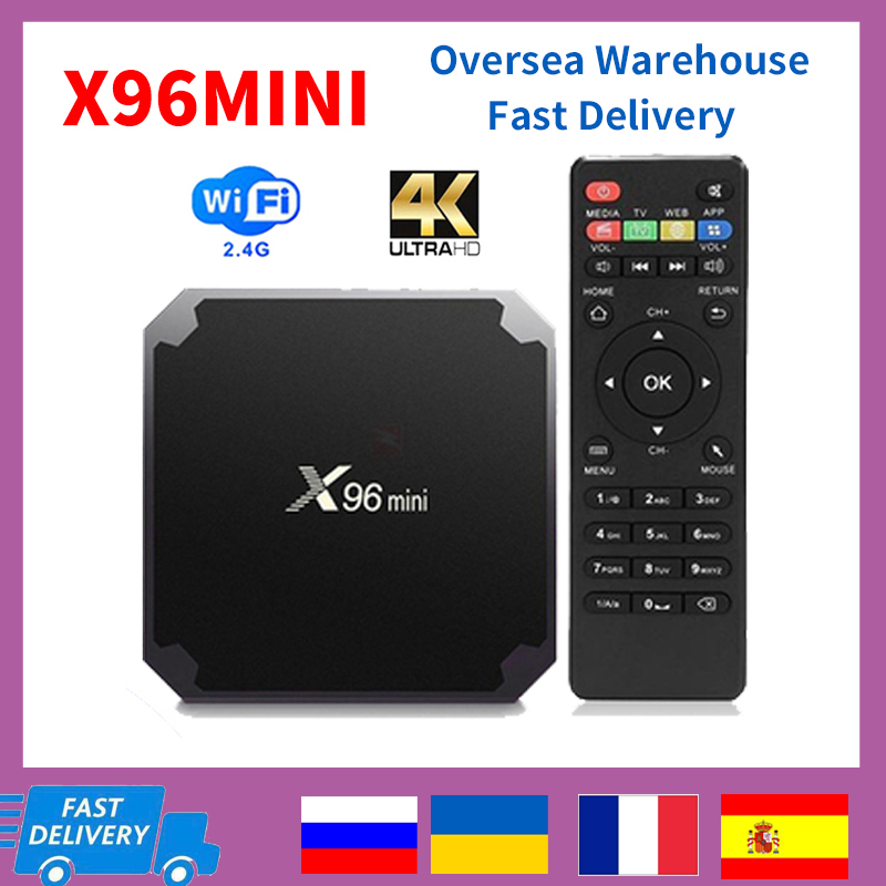X96 mini Android 9.0 TV Box Amlogic S905W Quad Core 2GB 16GB Smart Set Top Box 2.4GHz WiFi 1080P 4K Media Player X96MINI