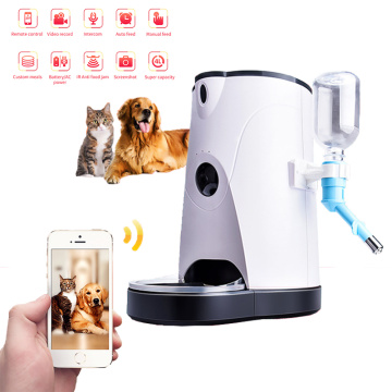 Smart Wifi Automatic Cat Feeder Pet Food Dispenser Feeding Bowl APP Control Voice Recording Camera Pet Automatic Drinking Bowl