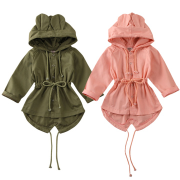 1-5Years Toddler Kids Baby Girls 3D Ear Hoodie Tops Coat Hooded Jacket Outwear Clothes