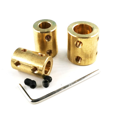 Cylindrical Rigid Shaft Coupling Height 22mm Pure Copper Motor Connecting Shaft Copper Sleeve DIY Model Accessories
