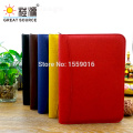 Portfolio A5 Binder 6 Ring Loose Leaf Notebook Cover Leather Organizer Zipper Folder Bag Calculator Storage Ziplock Bag Gift Set