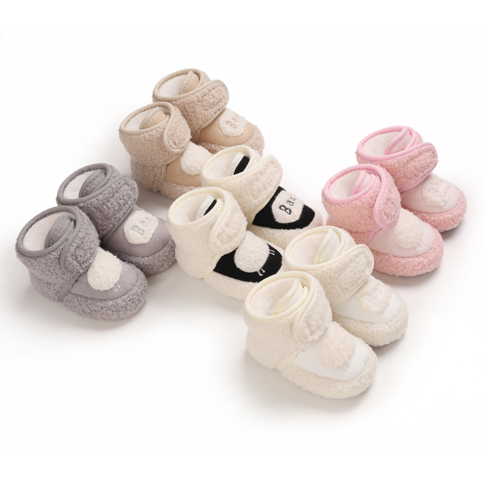 Baby Warm Socks with Cotton Soles Autumn Winter Clothes Warm Socks Shoes Anti Slip Sole Soft Infant Floor Sock 1-2 Years