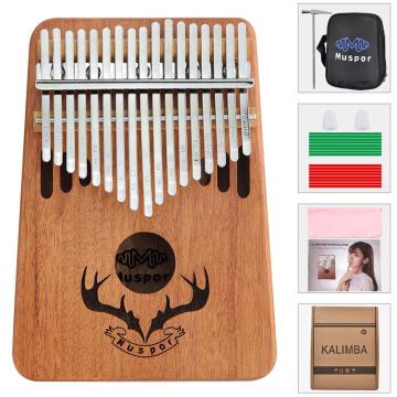 17 Keys Kalimba Portable Thumb Piano Mahogany with Padded Bag Tuner Hammer Musical Instruments Mbira Sanza Thumb Piano