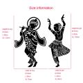 Radha Krishna Hindu God Decoration Wall Decals Bedroom Art Decor Vinyl Removable Wall Stickers for Living Room K427