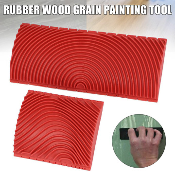 2pcs Household Rubber Wood Grain Paint Roller DIY Graining Painting Tool Wood Grain Pattern Wall Painting Roller Home Decoration