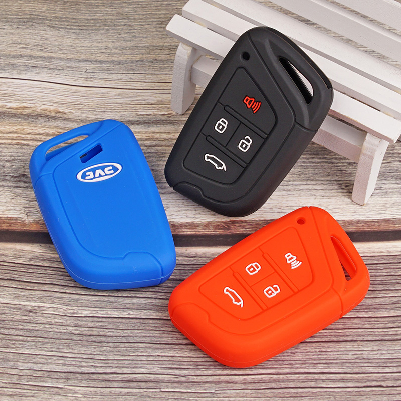 Silicone rubber car key fob Protect skin sticker cover case shell hood for JAC T50 S3 S4 S5 S7 Smart Remote keychain accessory
