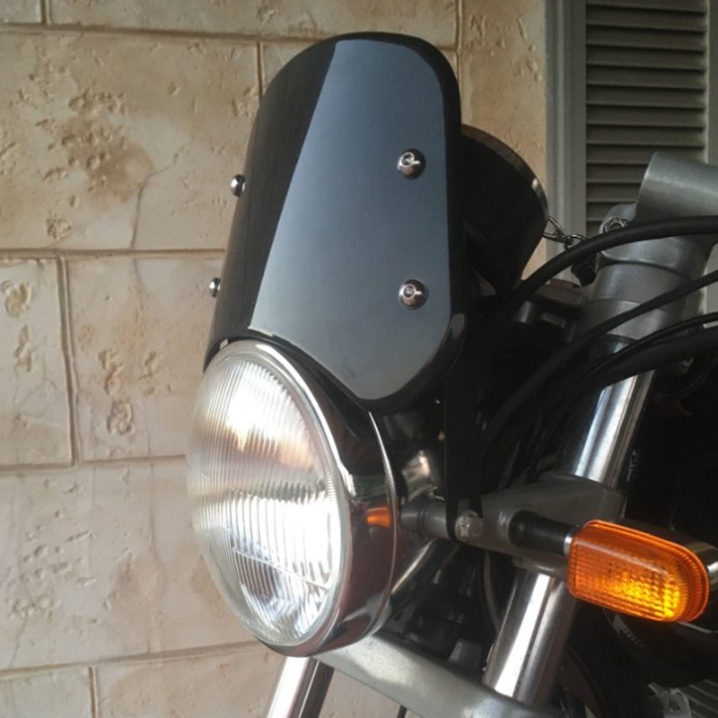 5-7 Inch Motorcycle Headlight Windshield Wind Deflector Windsn Universal for Honda Yamaha Kawasaki Suzuki