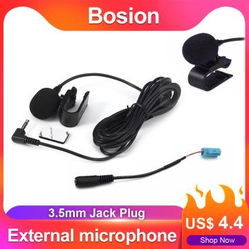 Bosion Special Car Audio Microphone 3.5mm Jack Plug Stereo Mic Mini Wired External Car Microphone For Auto DVD 3meters long