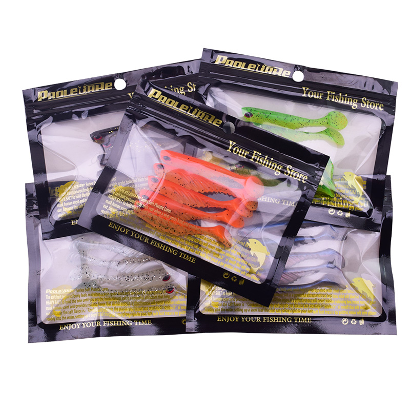 Proleurre 5pcs Soft Fishing Lures 70mm 2.9g Shad Fishing Soft Bait Worm Isca Artificial Carp Fishing Jig Wobbler Silicone Bait