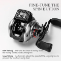 Fishing Reel with Digital Display 6.3:1 16+1BB Left/Right Hand Low Profile Line Counter Pesca High Quality