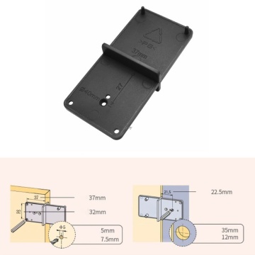 Hinge Hole Drilling Guide Locator Opener Template Door Cabinets Woodworking Tool