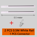 2PCS White Rail