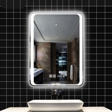 Smart mirror led bathroom mirror wall bathroom mirror bathroom toilet fog light mirror with touch screen LO6111151