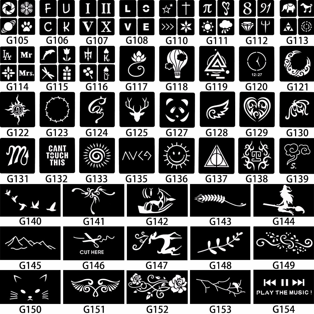 Star Chains Bracelet On Neck Designs Tattoo Stencils For Body Art Airbrush Painting Women Henna Tattoo Template Paste Sex Makeup