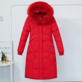 Plus Size X-long Winter Down Jacket Women 2020 Hooded Solid Casual Women's Down Coat With Fur Collar Solid Thick Overcoat Female