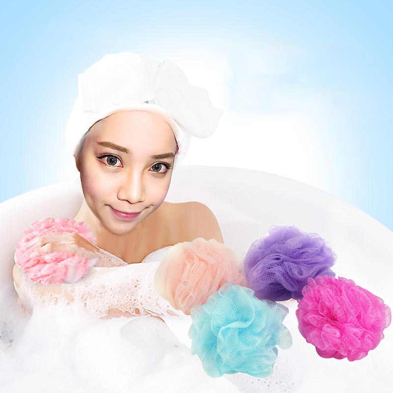 Body Bubbles Sponge Bath Ball With Mesh Net Shape For Family Bath Massage Ball Color Body Cleaning Tool Solid D8W3