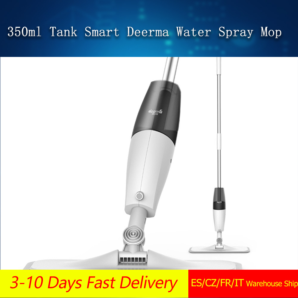 350ml Tank Smart Deerma Water Spray Mop Sweeper 1.2m Rod Carbon fiber dust cloth 360 Rotating Cleaning Cloth Head Wooden Floor