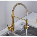 Sprayer Commercial Style Single Handle Pull Out Sprayer Kitchen Taps Gold Stainless Steel Pull Down Kitchen Sink Taps