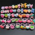 10pcs/lot Children's Cartoon Rings Candy Flower Animal Bow Shape Ring Set Mix Finger Jewellery Rings Kid Girls Toys