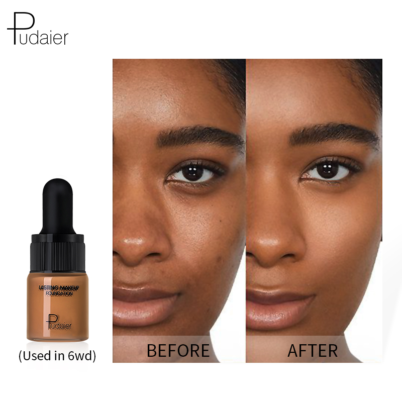 Pudaier liquid foundation 5ML full cover pores 40 colors beige natural cream waterproof long lasting base concealer PD103