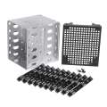 5.25" to 5x 3.5" SATA SAS HDD Cage Rack Hard Drive Tray Caddy Adapter Converter with Fan Space Slivers